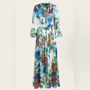 Guess Lucky Charm Silk Maxi Dress